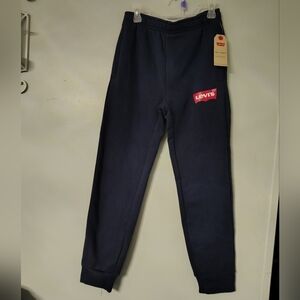 Levi's Boys Navy Joggers with Red Logo